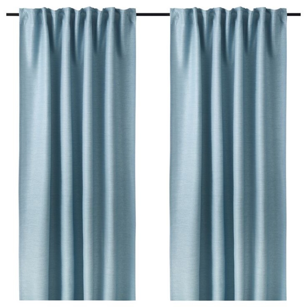 IKEA VILBORG 98” Blue Grey Curtains